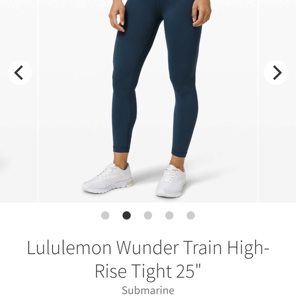 Lululemon Wunder Train Leggings Submarine Size 6 25" Missing Drawstring - Picture 6 of 9